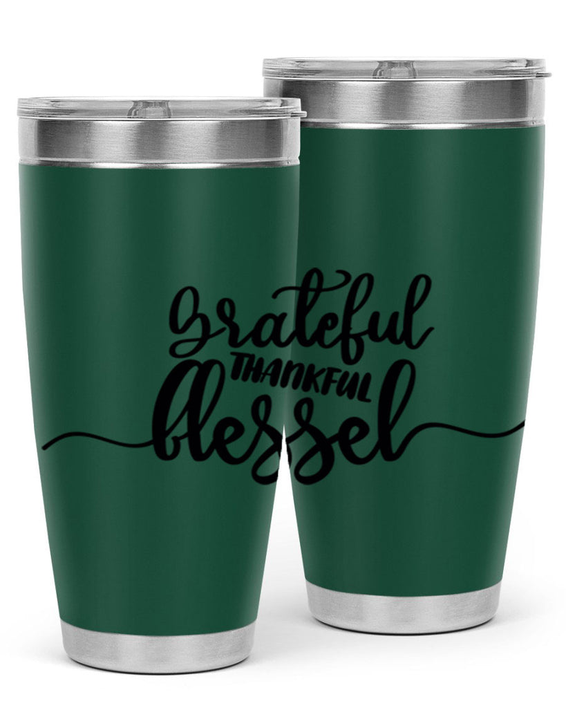 grateful thankful blessed 56#- thanksgiving- Tumbler