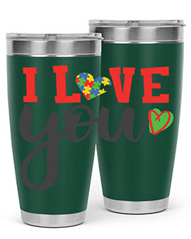 i love you Style 23#- autism- Tumbler