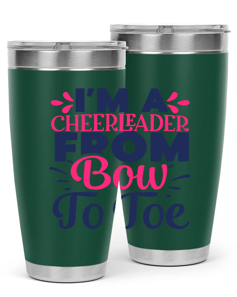 im a cheerleader bow to toe 1743#- cheer- Tumbler
