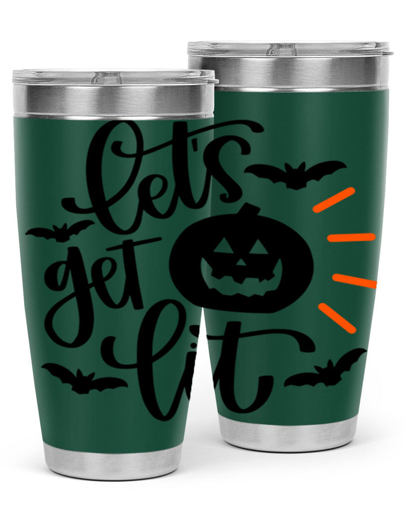 lets get lit 48#- halloween- Tumbler