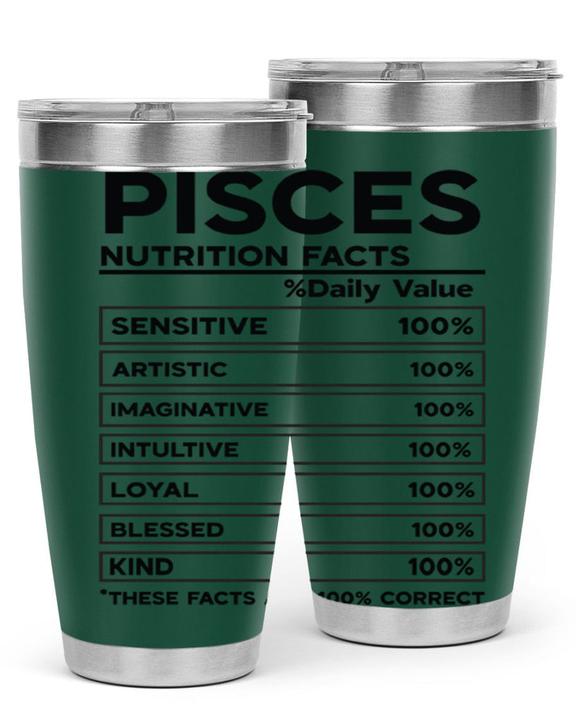 pisces Nutrition Facts 367#- zodiac- Tumbler