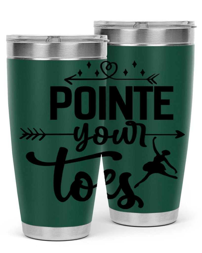 pointe your toes 72#- ballet- Tumbler