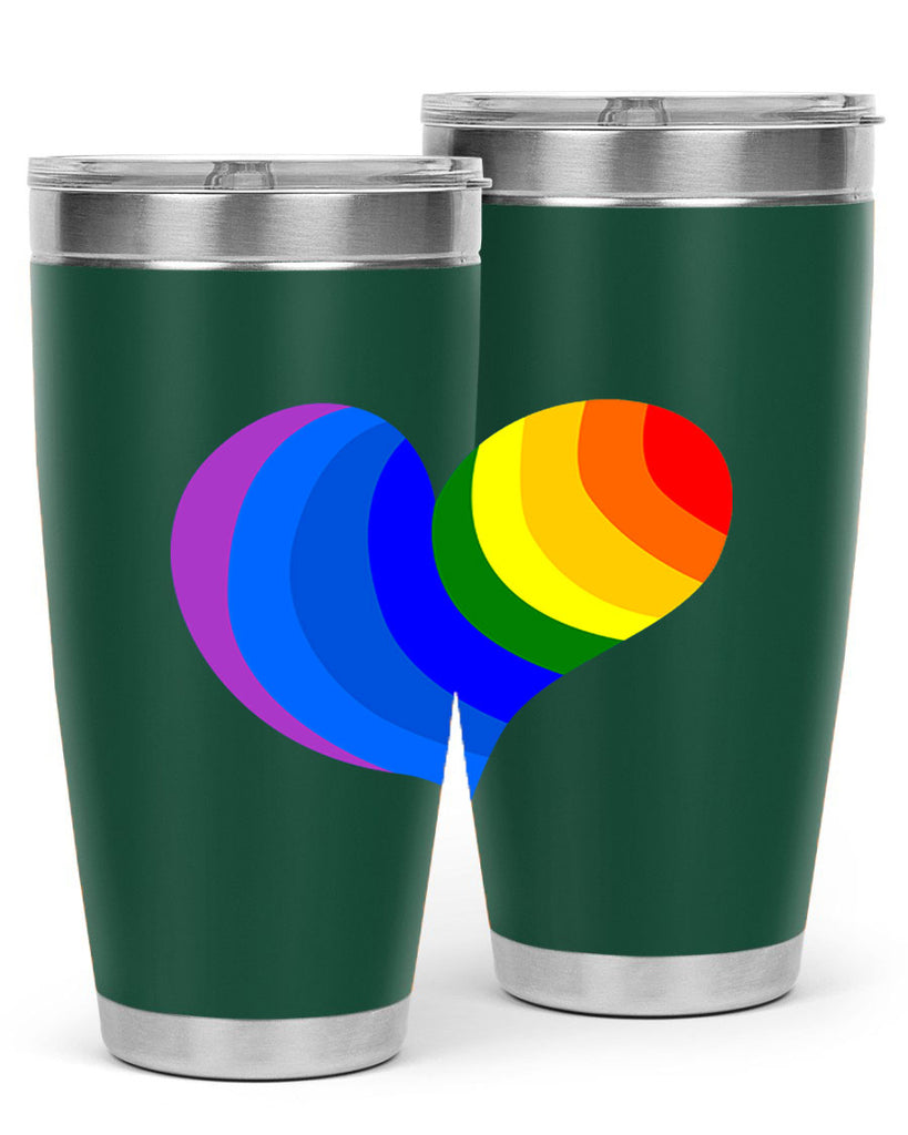 rainbow heart wavy 7#- lgbt- Tumbler