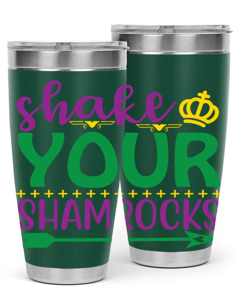 shake your shamrocks 2#- mardi gras- Tumbler