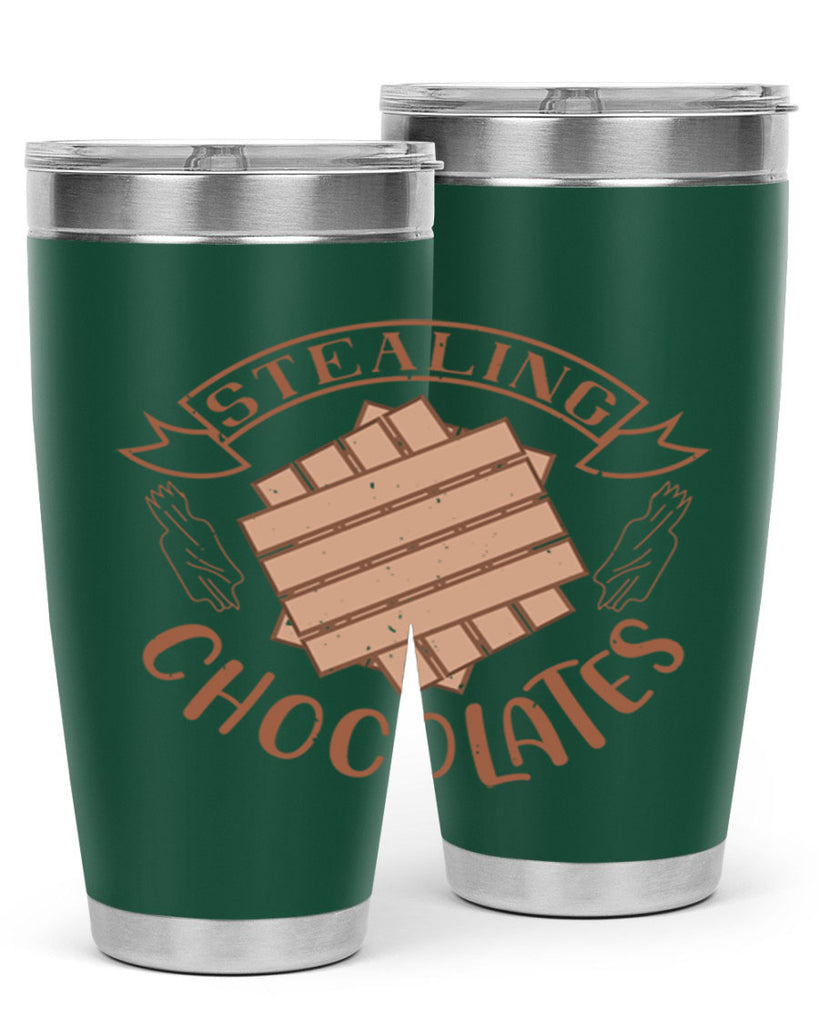 stealing chocolates 20#- chocolate- Tumbler