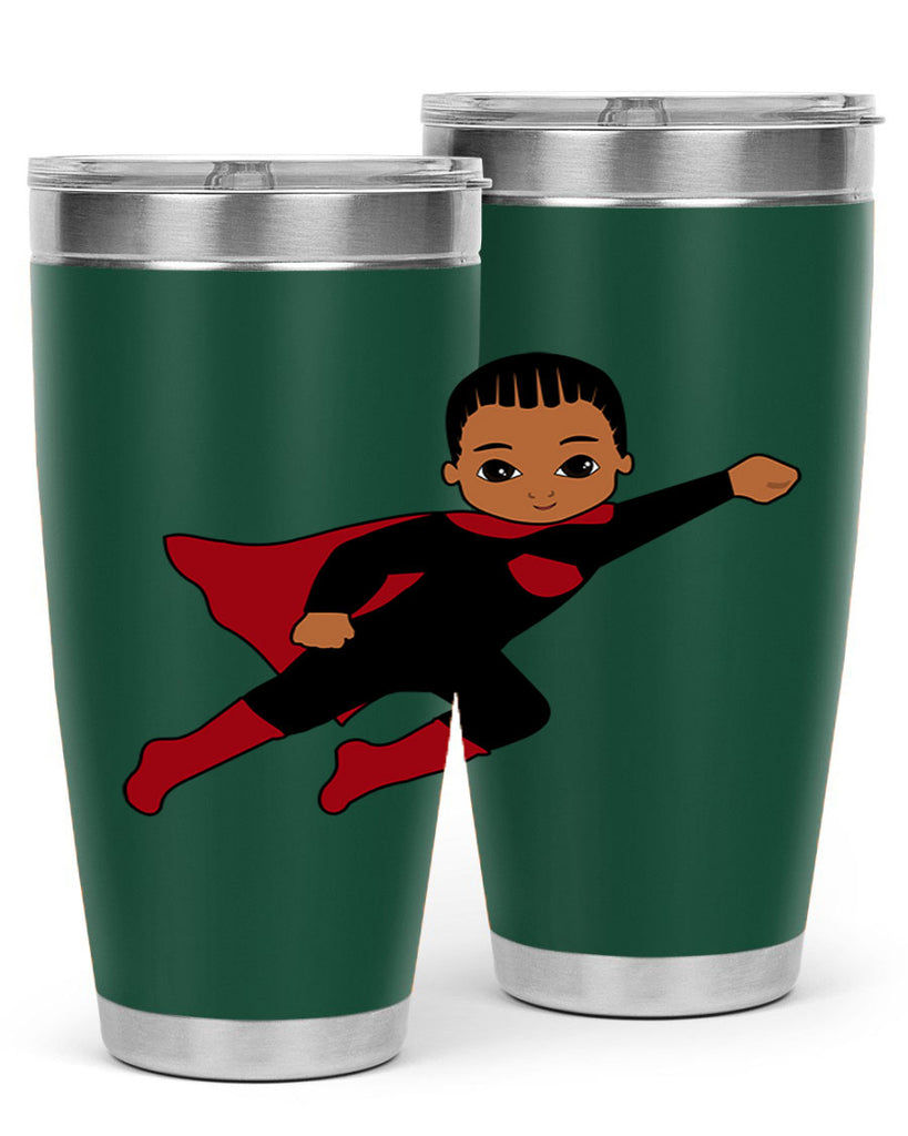 super kid 16#- black men - boys- tumbler