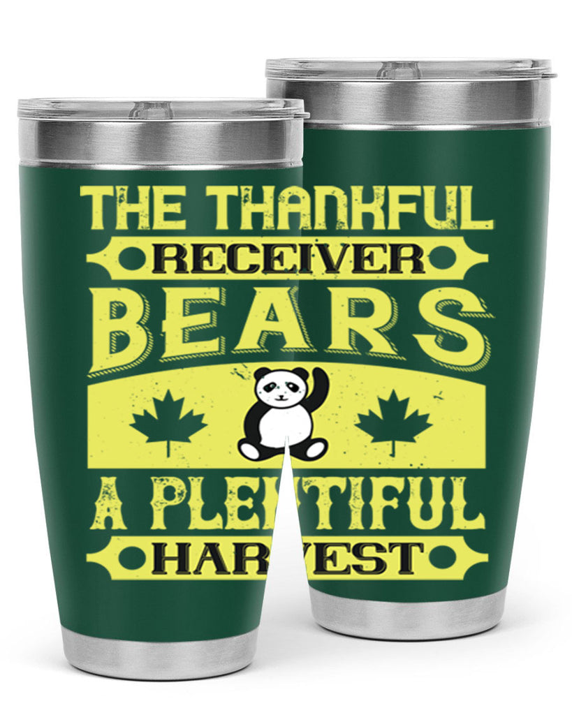 the thankful receiver bears a plentiful harvest 2#- thanksgiving- Tumbler
