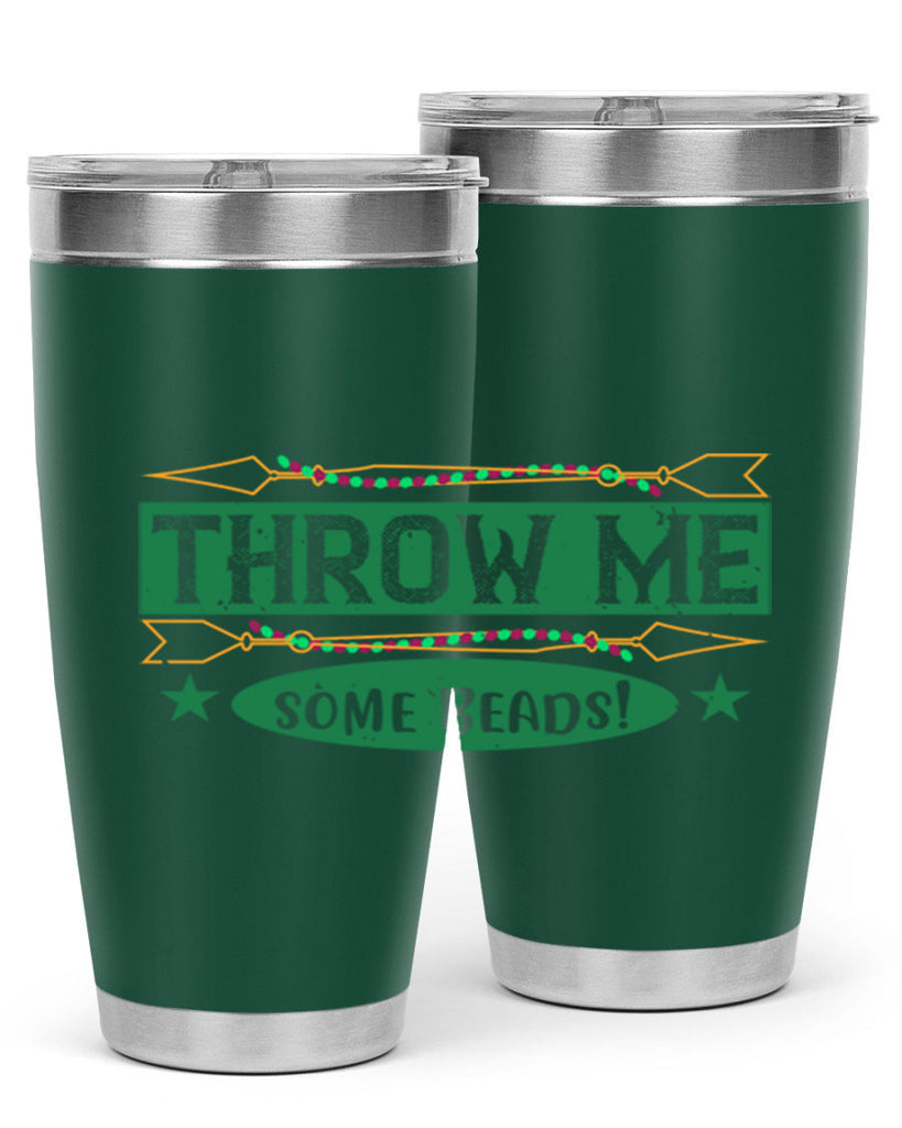 throw me some beads 34#- mardi gras- Tumbler