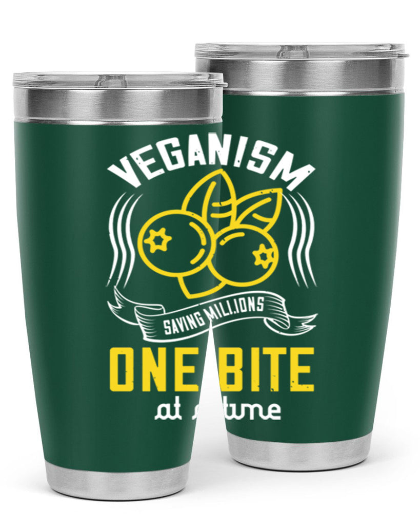 veganism saving millions one bite at a time 13#- vegan- Tumbler