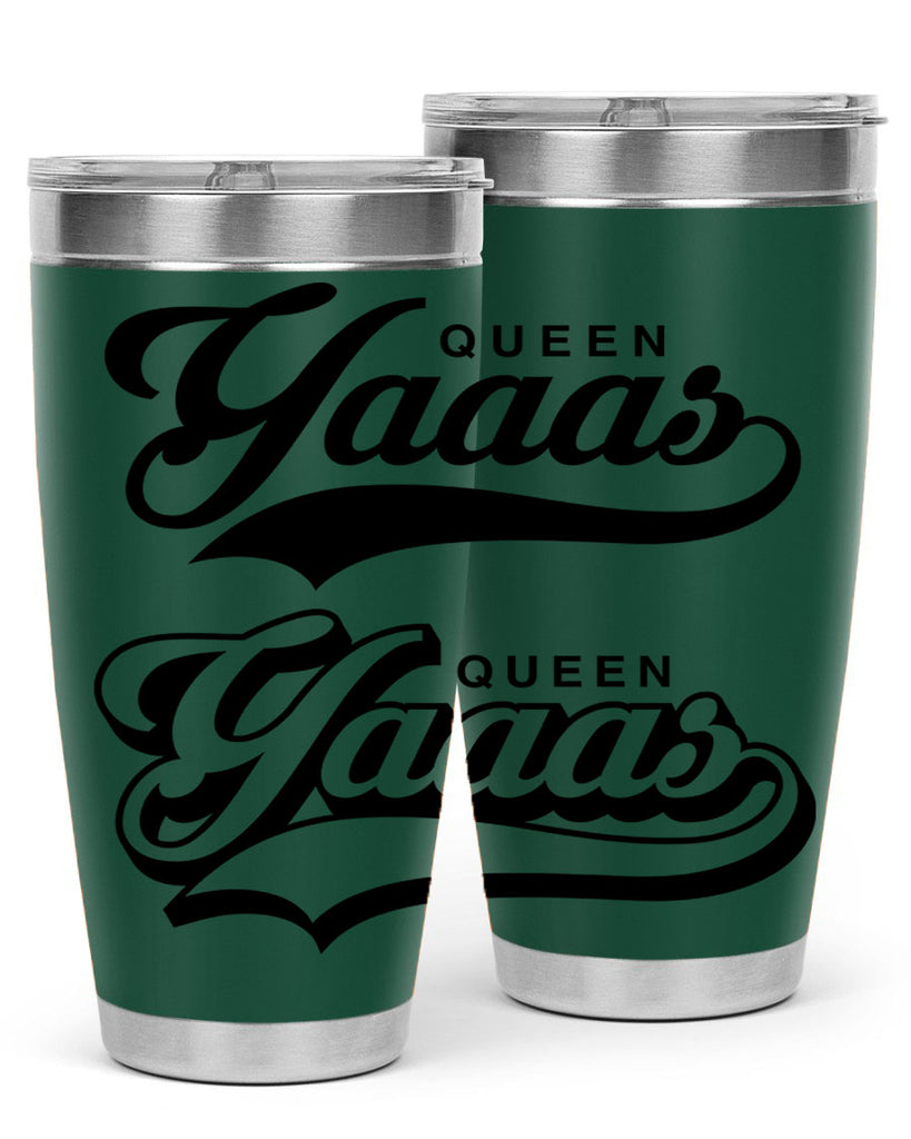 yaaas queen script 6#- black words phrases- Cotton Tank
