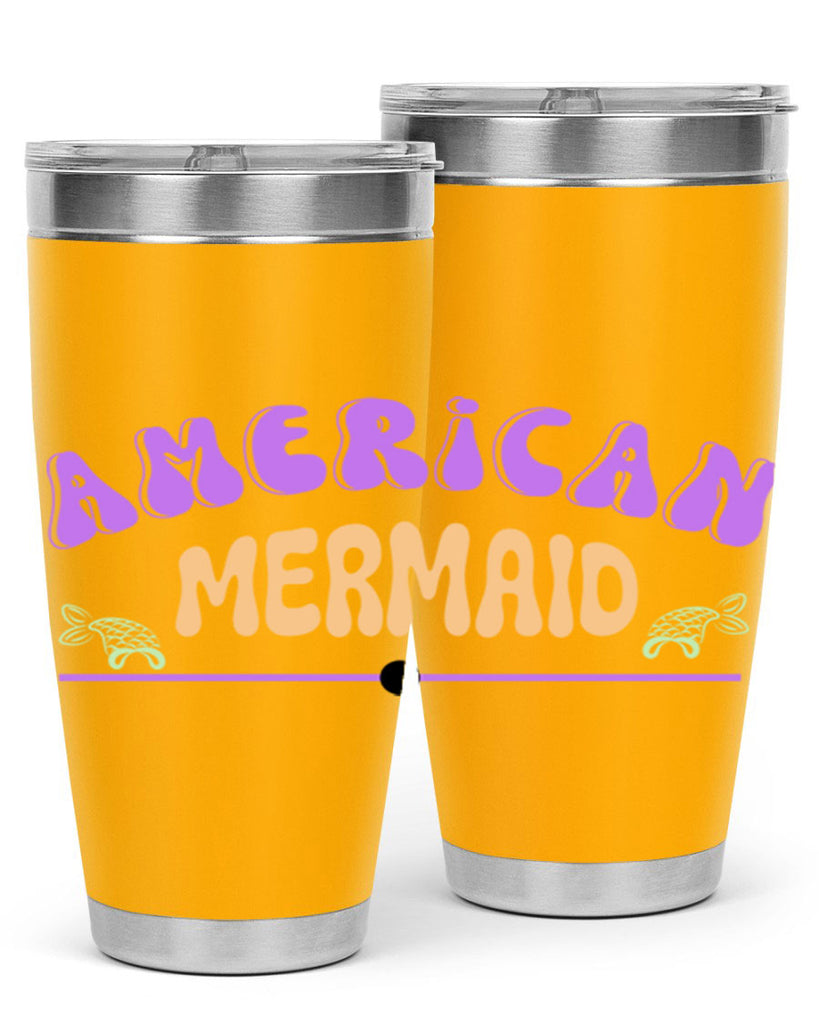 American Mermaid 16#- mermaid- Tumbler