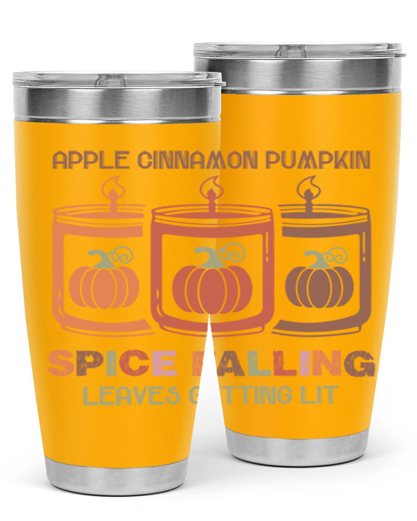 Apple Cinnamon Pumpkin Spice Falling Leaves Getting Lit 11#- fall- Tumbler