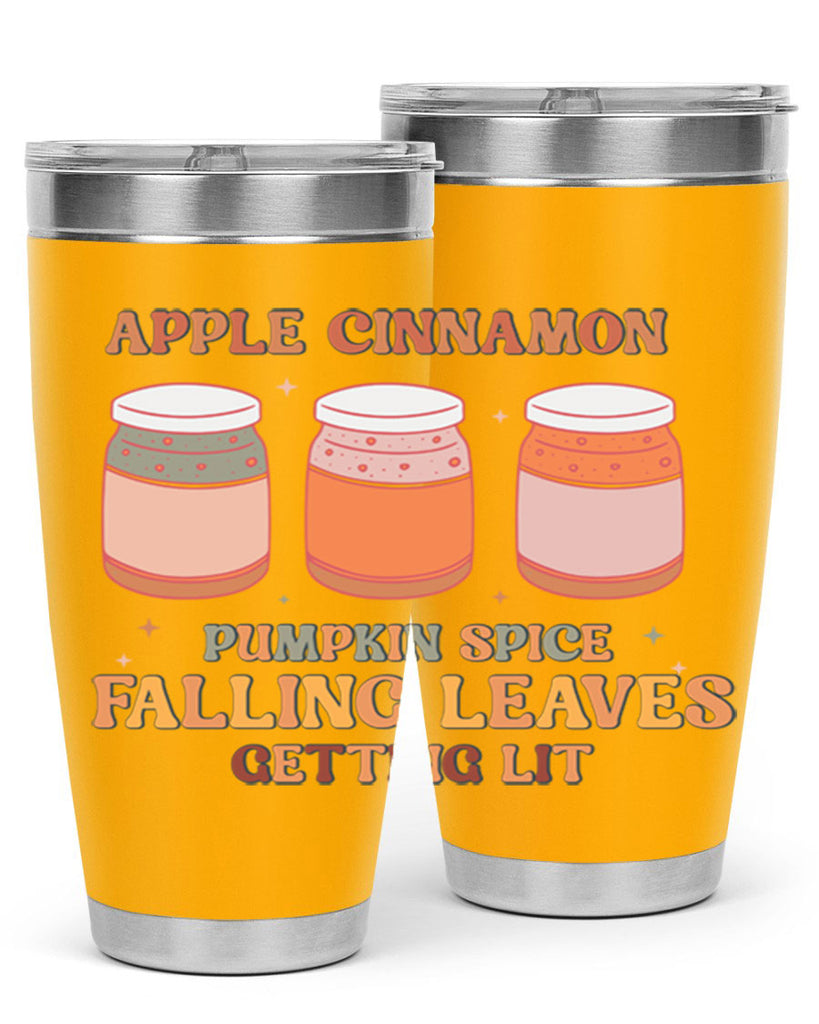 Apple Cinnamon Pumpkin Spice Falling Leaves Getting Lit 12#- fall- Tumbler