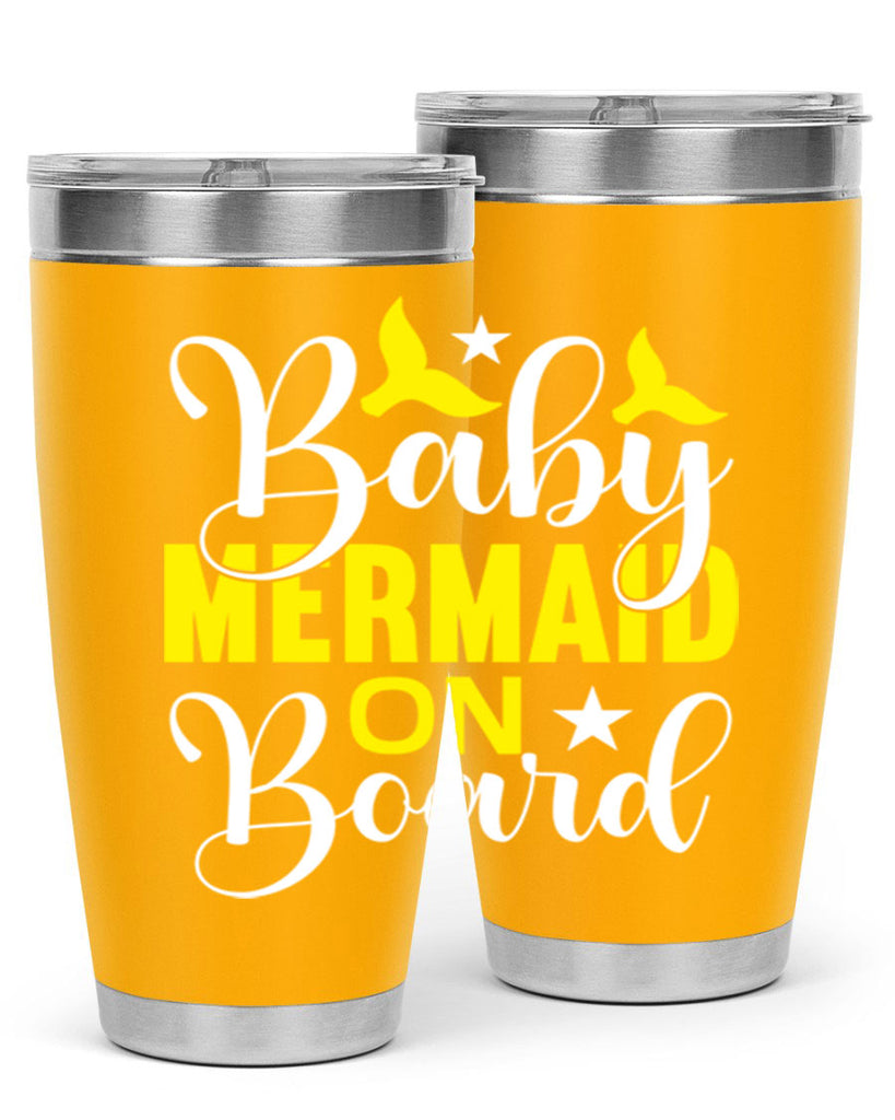Baby Mermaid on Board 21#- mermaid- Tumbler