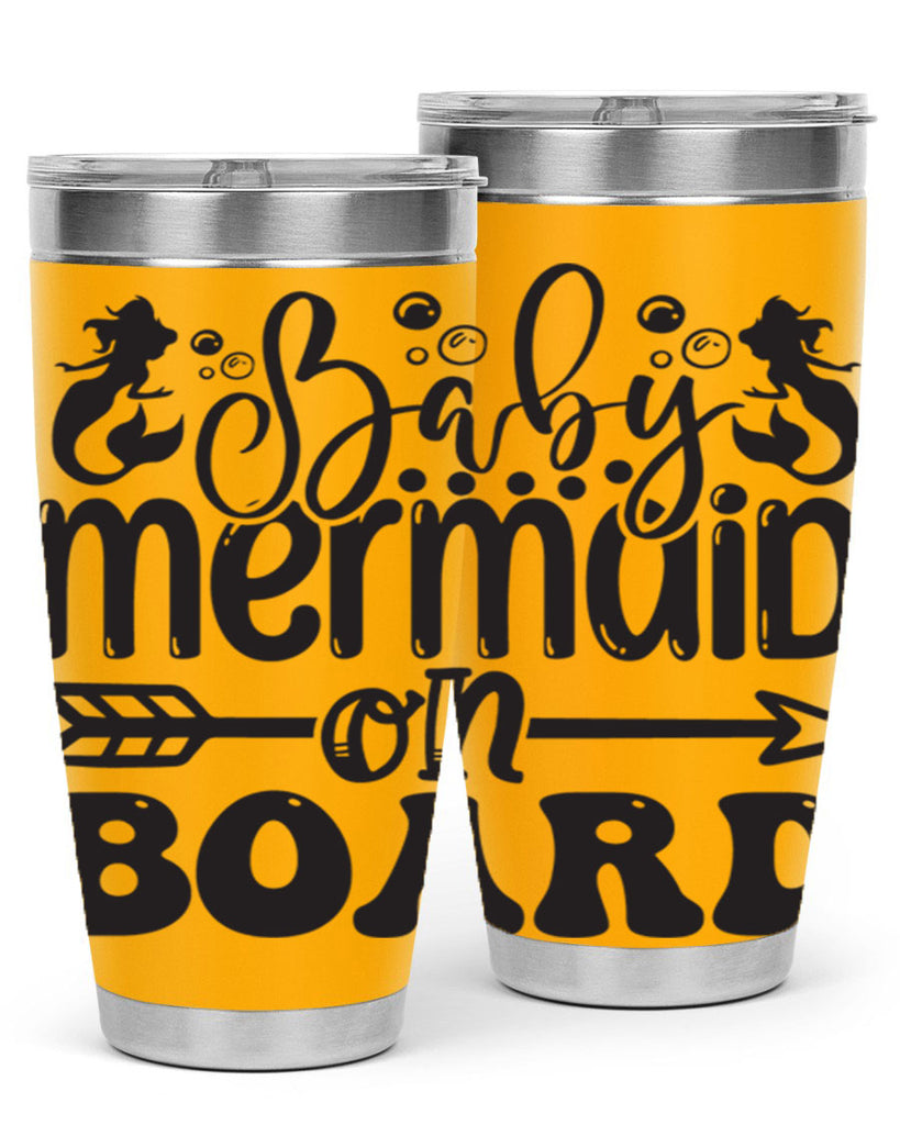 Baby mermaid on board 34#- mermaid- Tumbler