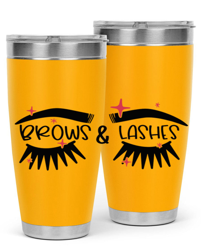 Brows Lashes Style 123#- make up- Tumbler