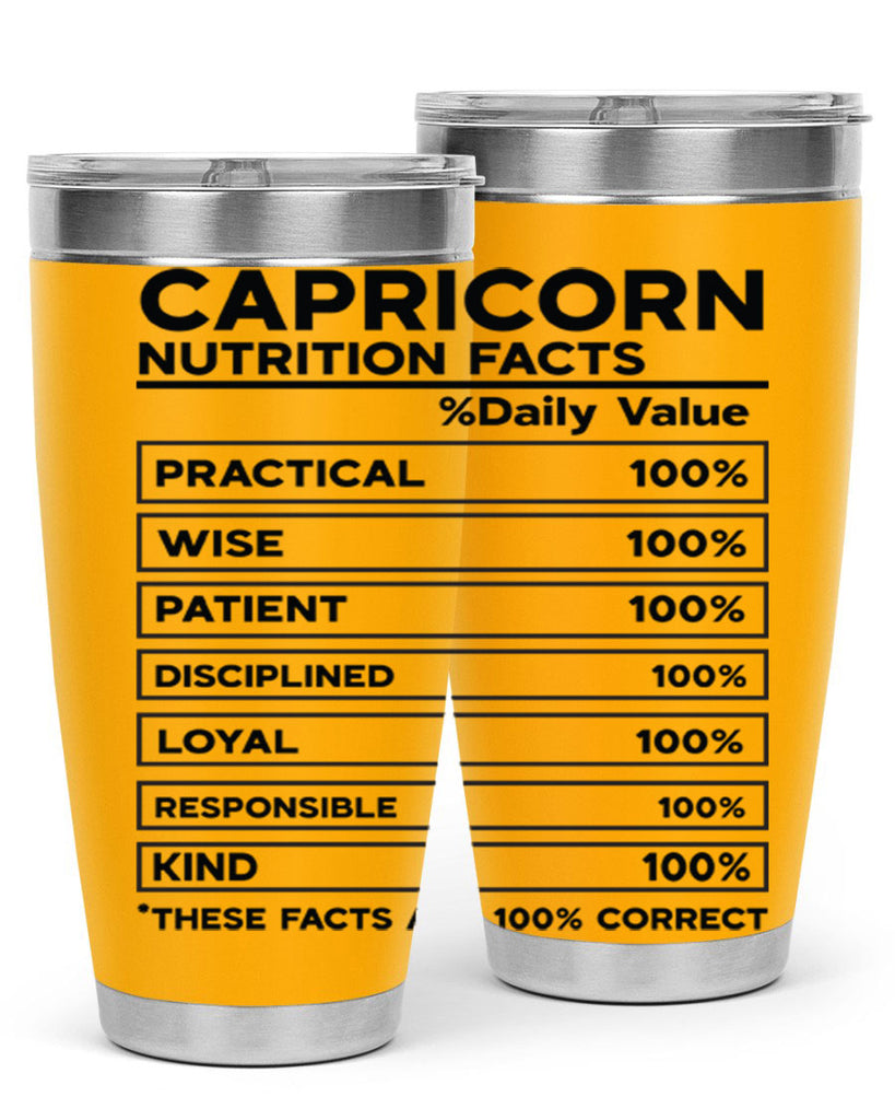 Capricorn Nutrition Facts 185#- zodiac- Tumbler