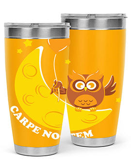 Carpe Noctem Moon Stars Owl A TurtleRabbit 1#- owl- Tumblers