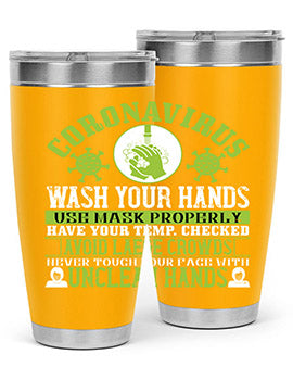 Coronavirus Wash Your Hands Use Style 1#- corona virus- Tumbler