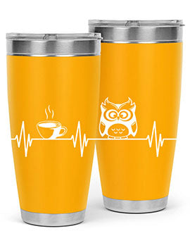 Funny Coffee Lover Night Owl A TurtleRabbit 5#- owl- Tumblers