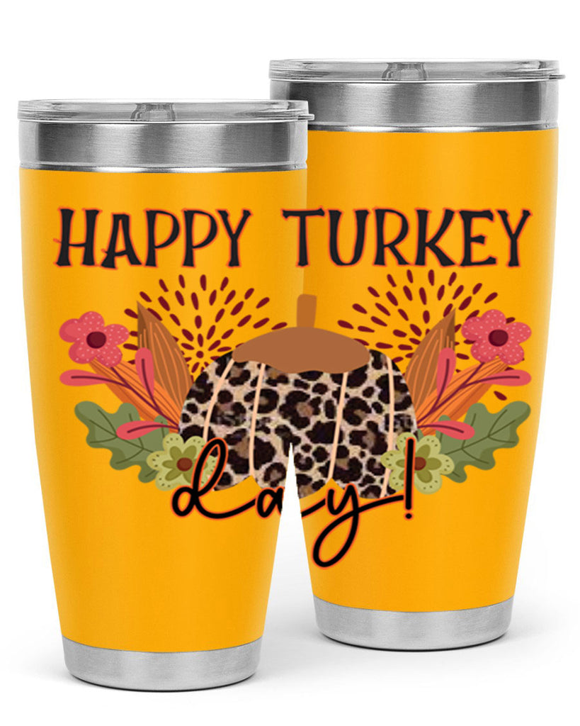 Happy turkey day 253#- fall- Tumbler