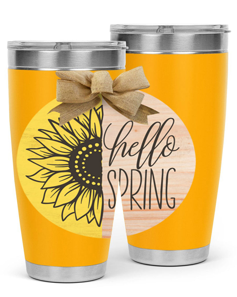 Hello spring half sunflower Mockup198#- spring- Tumbler