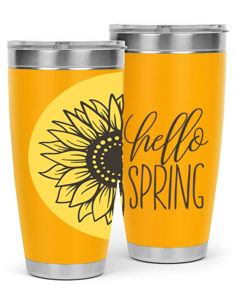 Hello spring half sunflower199#- spring- Tumbler