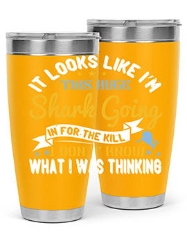 It looks like I’m this huge shark going in for the kill…I don’t know what I was thinking Style 60#- shark  fish- Tumbler