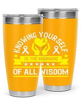 Knowing yourself is the beginning of all wisdom Style 38#- self awareness- Tumbler
