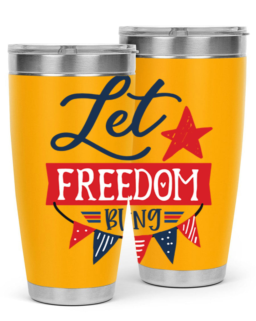 Let freedom bling Style 78#- Fourt Of July- Tumbler