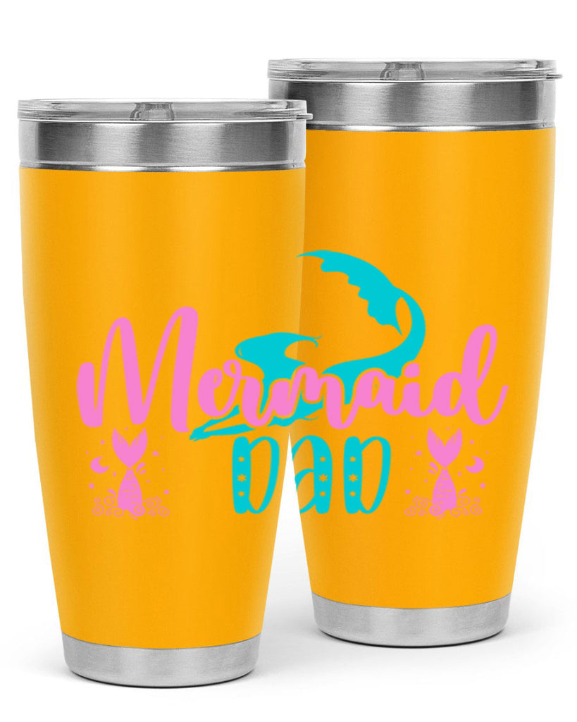 Mermaid Dad 356#- mermaid- Tumbler