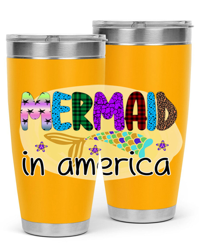 Mermaid In America 419#- mermaid- Tumbler