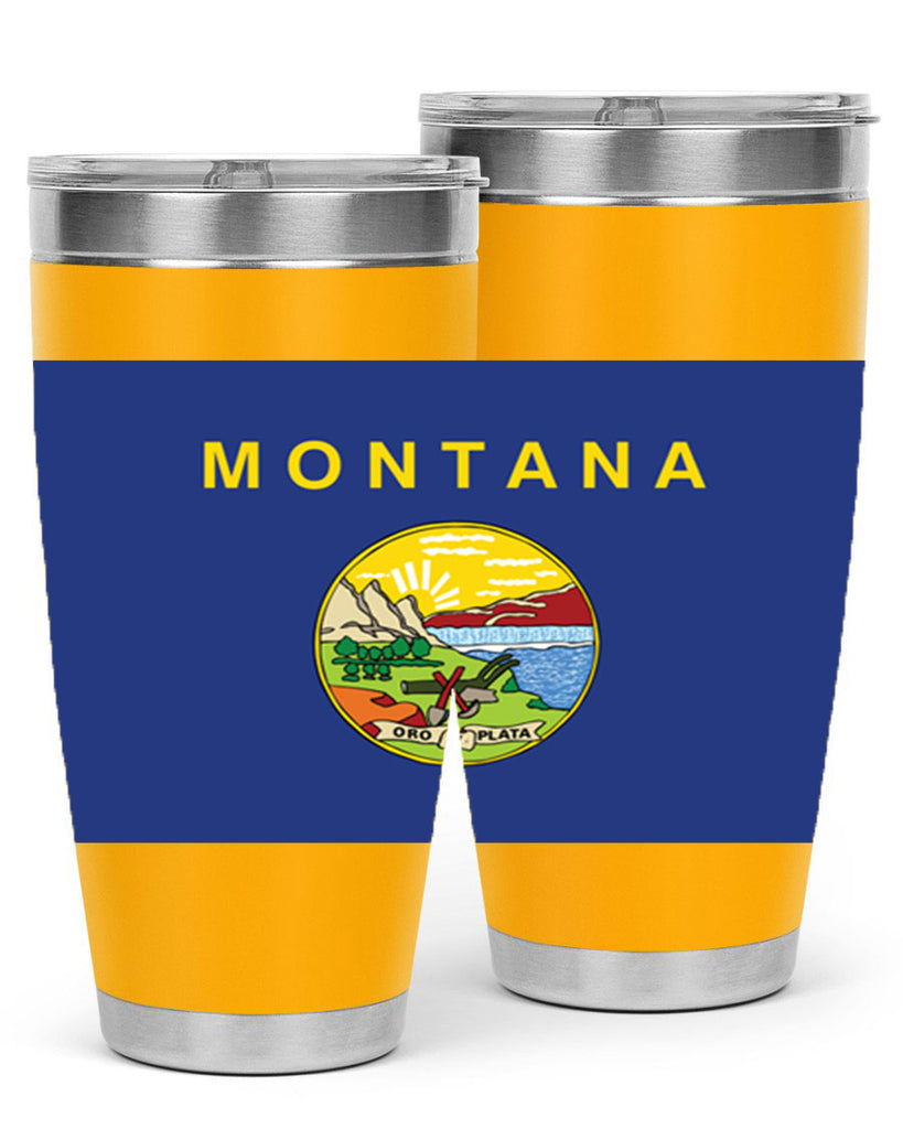 Montana 26#- Us Flags- Tumbler