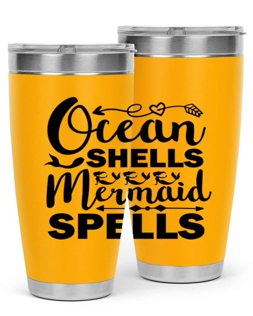 Ocean Shells Mermaid Spells 521#- mermaid- Tumbler