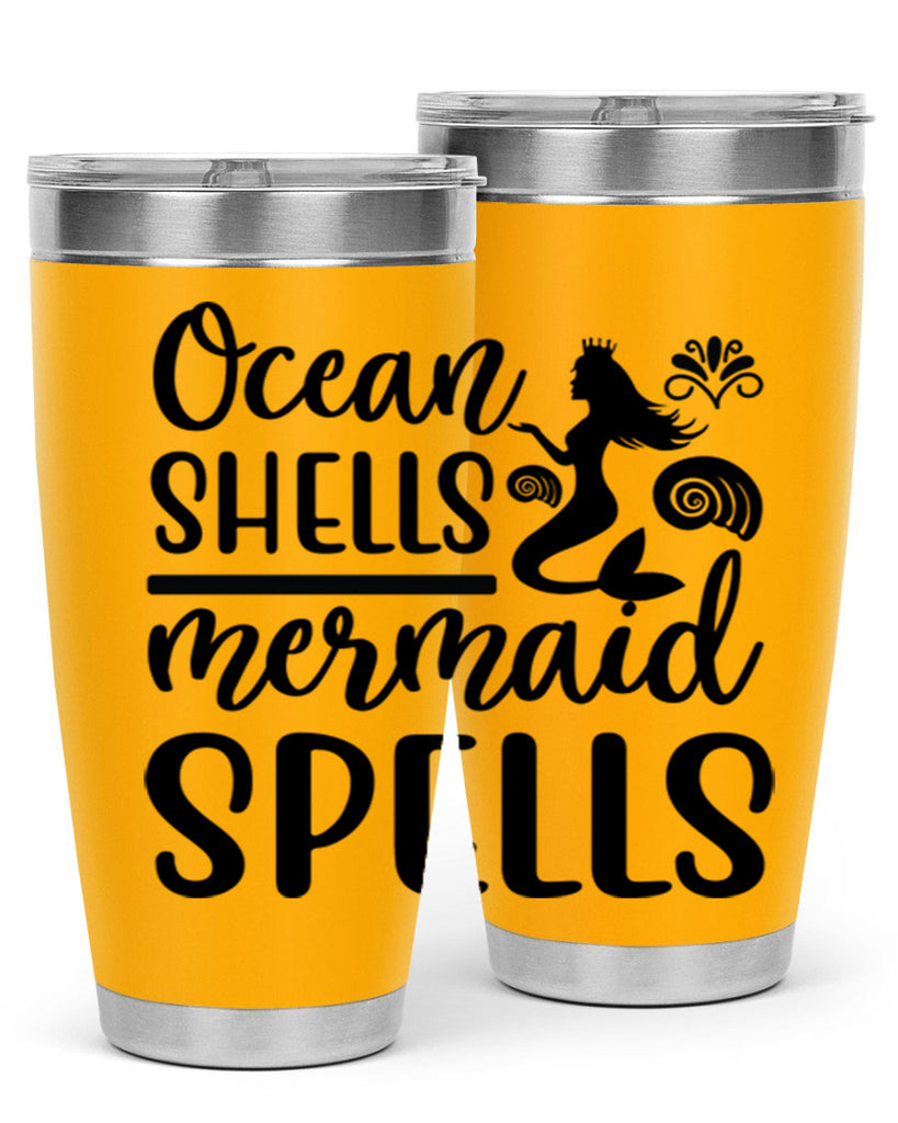 Ocean shells mermaid spells 522#- mermaid- Tumbler