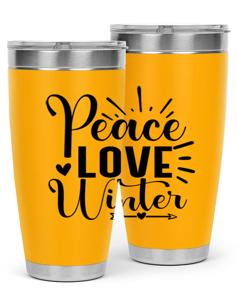 Peace Love Winter 331#- winter- Tumbler