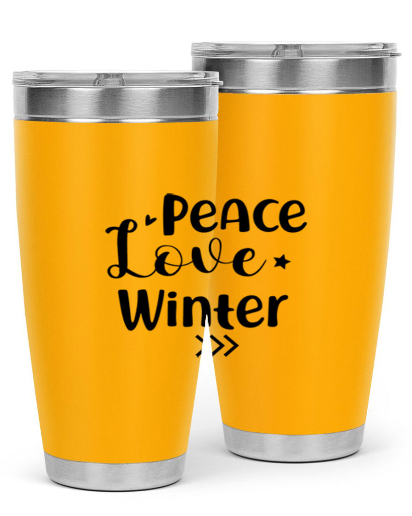 Peace Love Winter 332#- winter- Tumbler