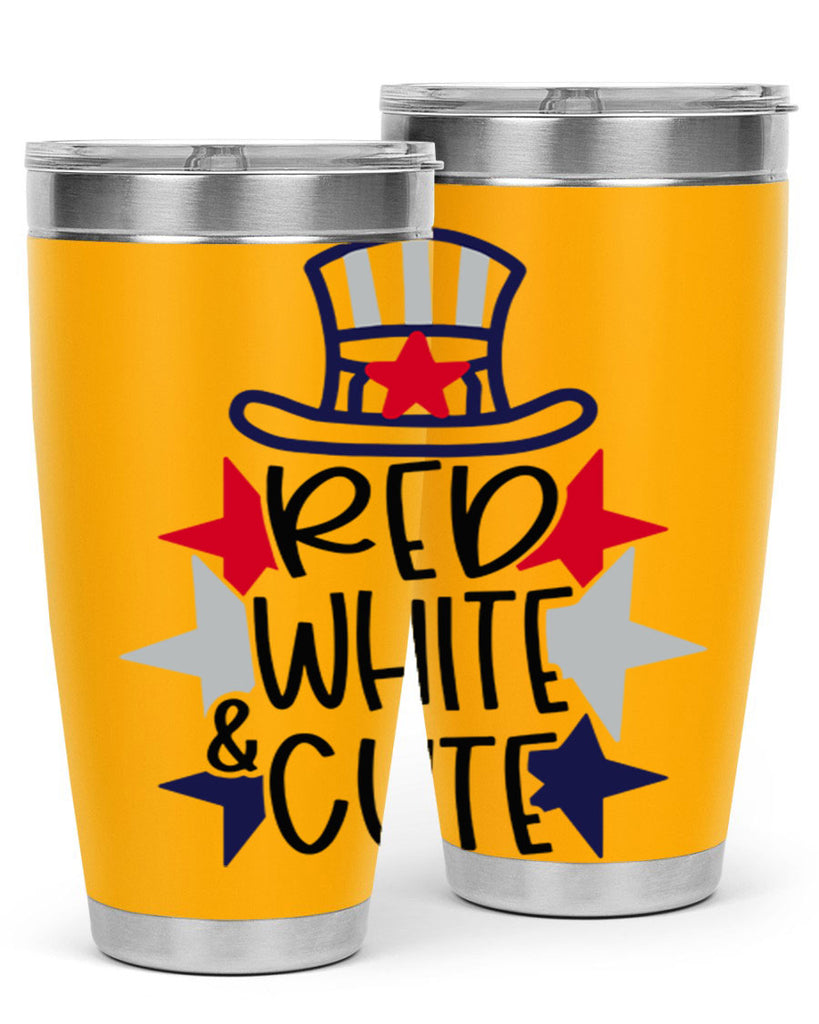 Red White Cute Style 169#- Fourt Of July- Tumbler