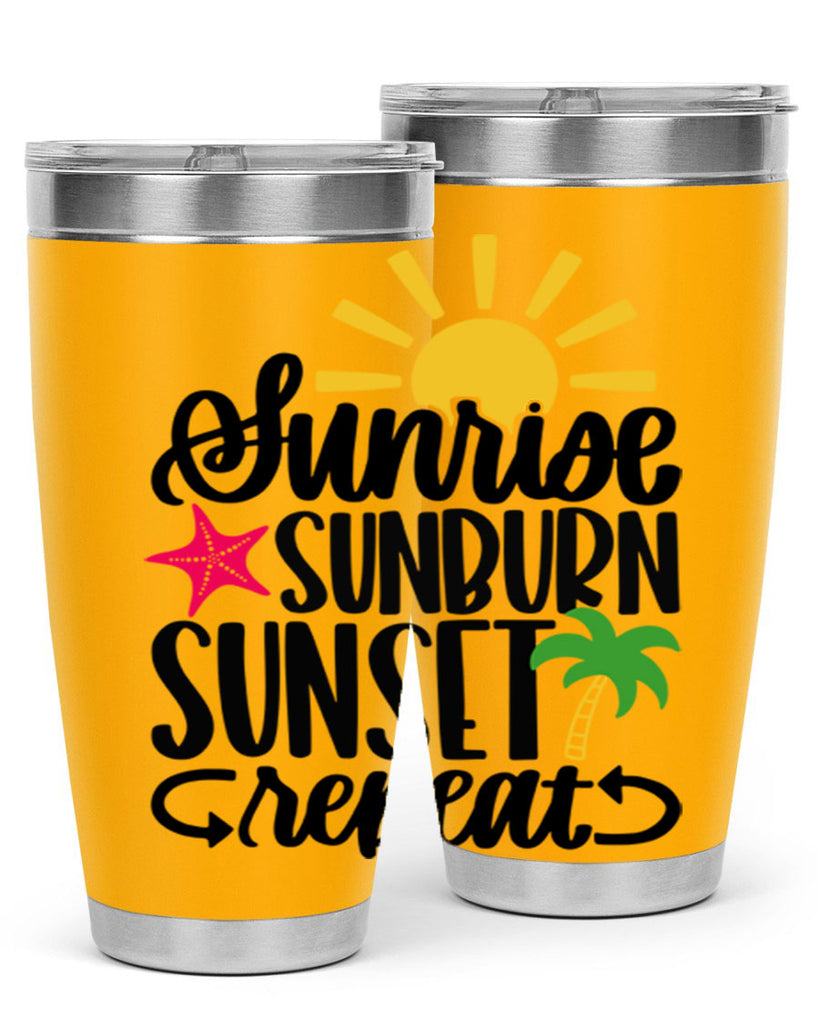 Sunrise Sunburn Sunset Repeat Style 16#- summer- Tumbler