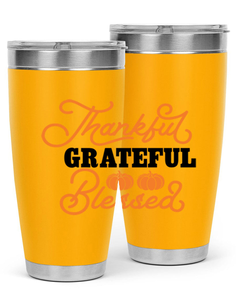 Thankful Grateful Blessed 604#- fall- Tumbler