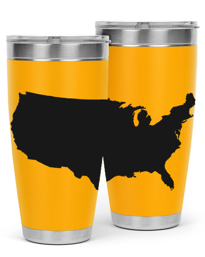 USA Solid Map Style 76#- Fourt Of July- Tumbler