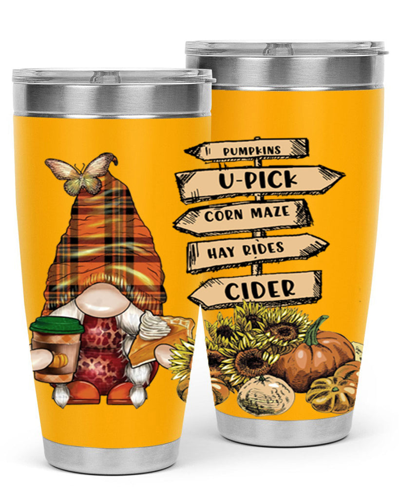 VintageFallGnome 625#- fall- Tumbler