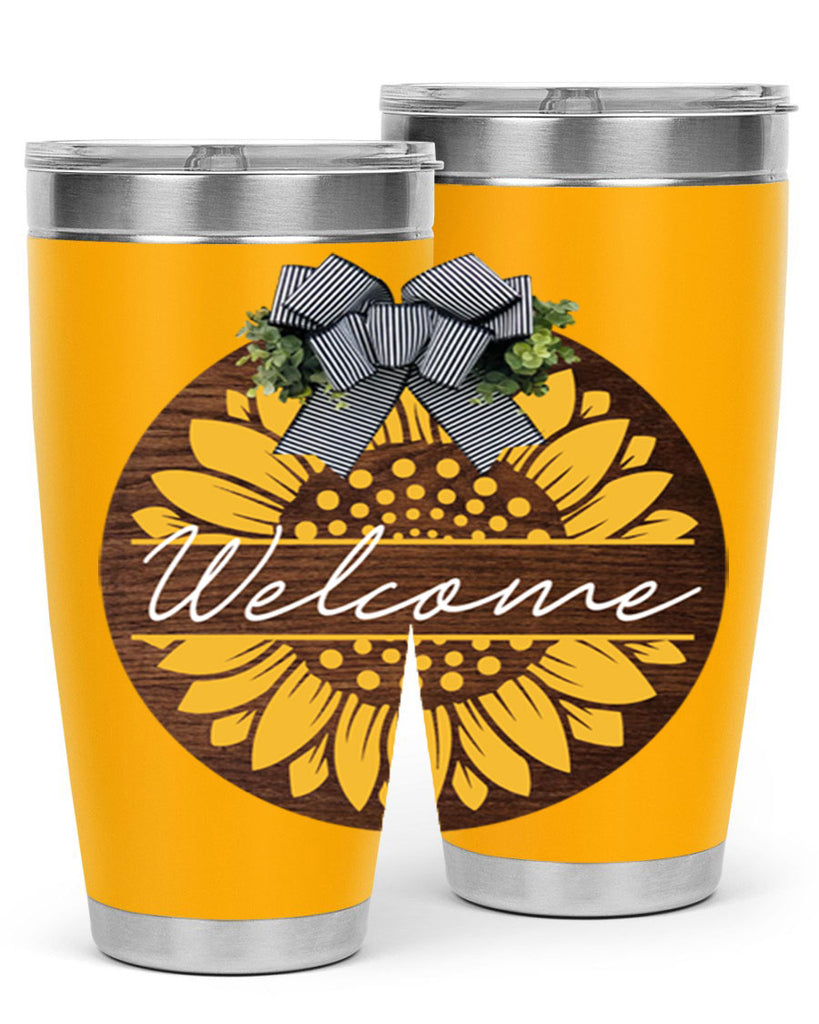 Welcome Sunflower Mockup584#- spring- Tumbler