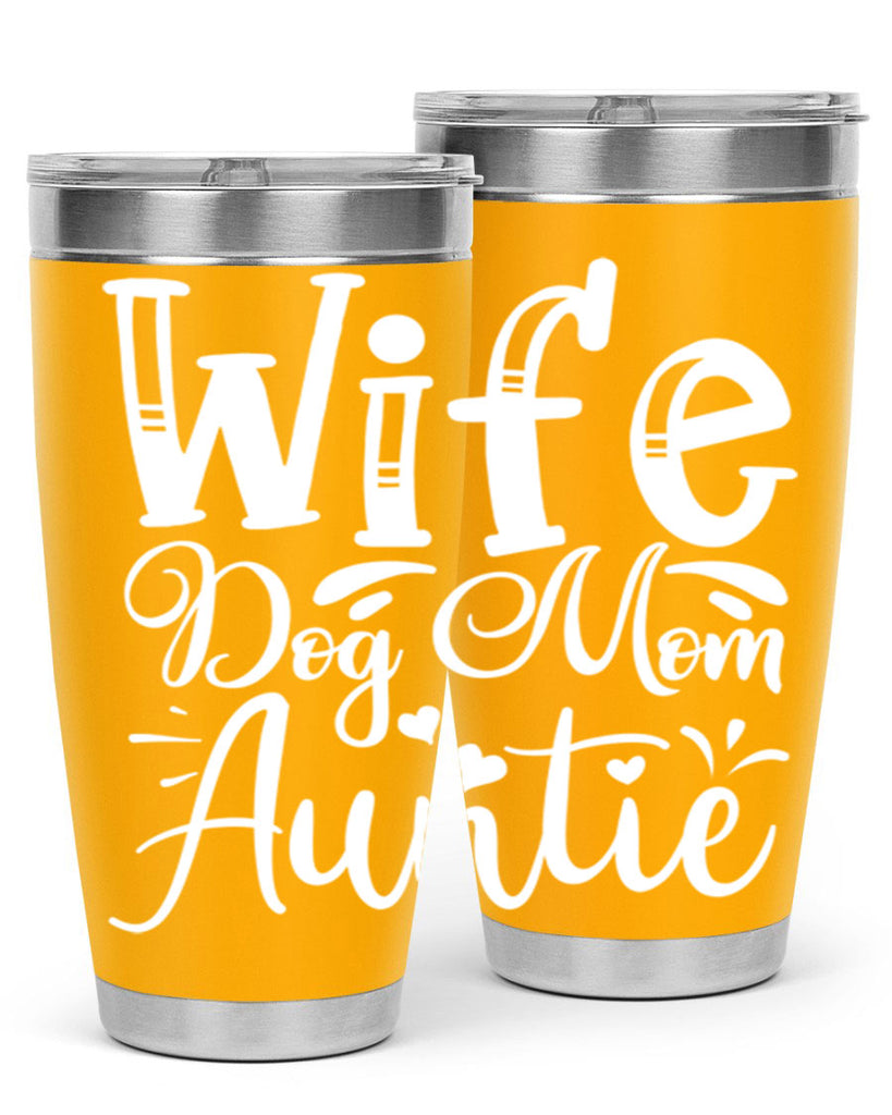 Wife Dog Mom Auntie Style 7#- aunt- Tumbler