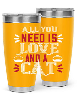 all you need is love Style 27#- cat- Tumbler