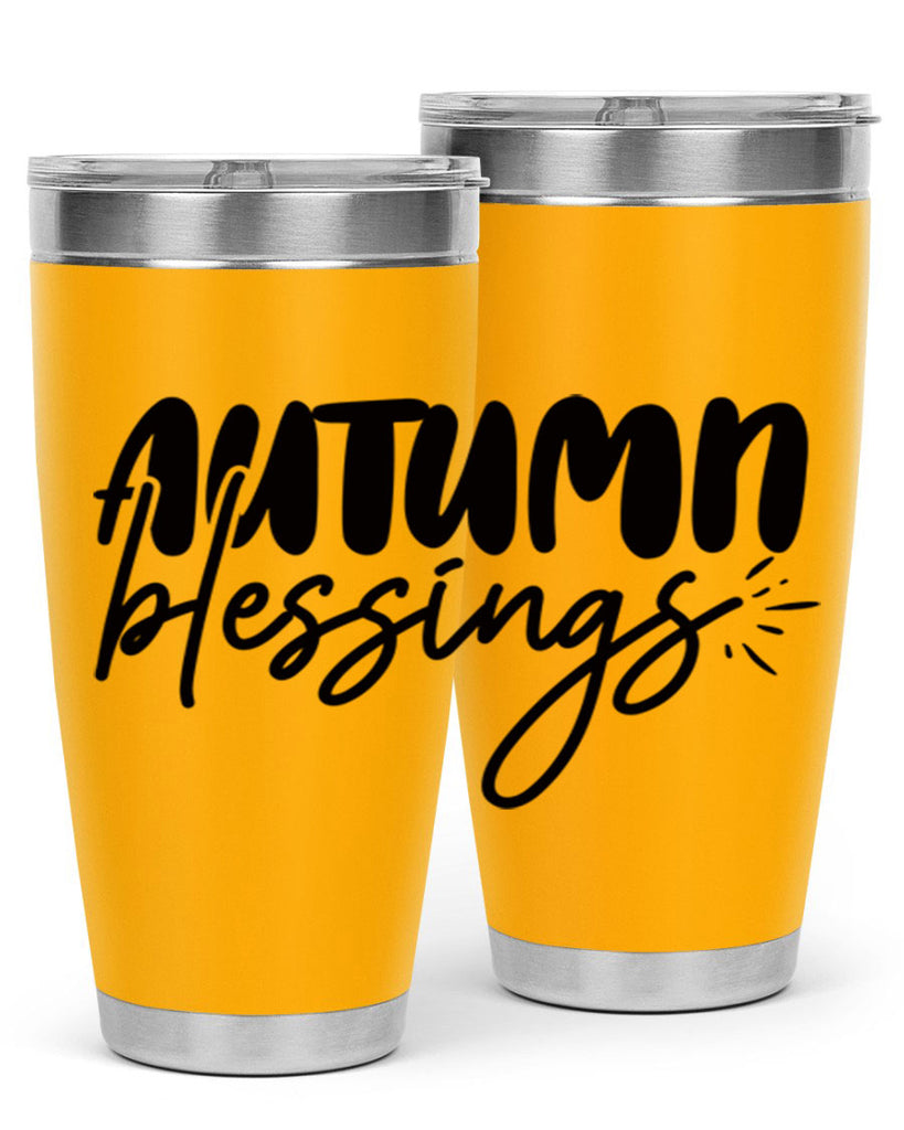 autumn blessings 65#- thanksgiving- Tumbler