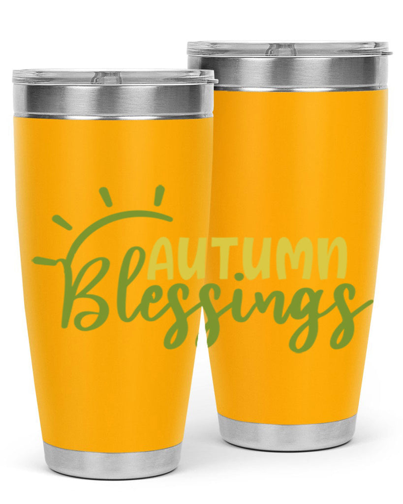 autumn blessings 66#- thanksgiving- Tumbler