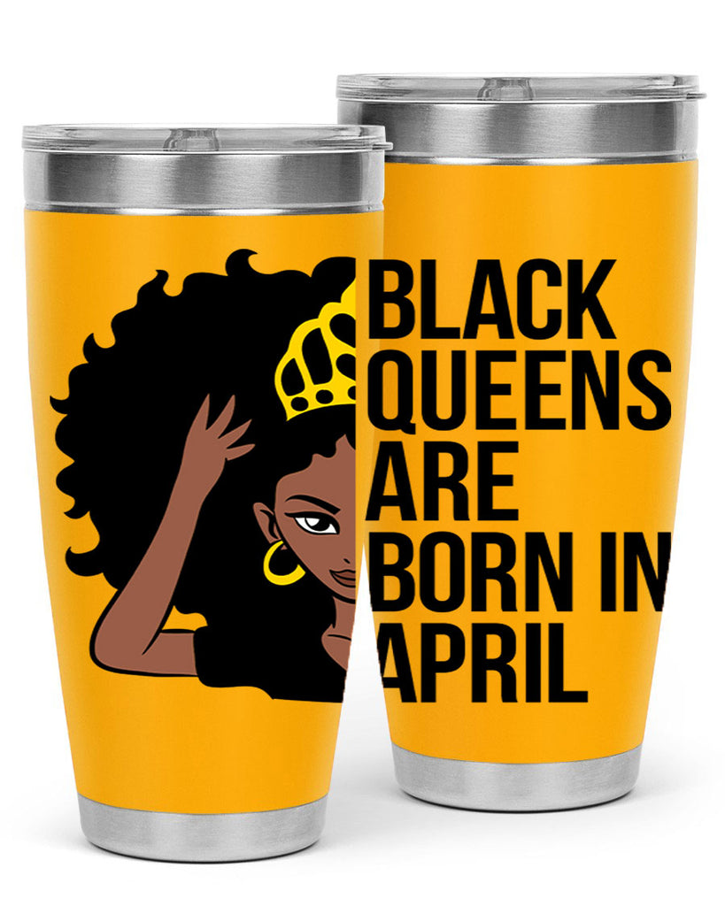 black queens are born in april 218#- black words phrases- Cotton Tank
