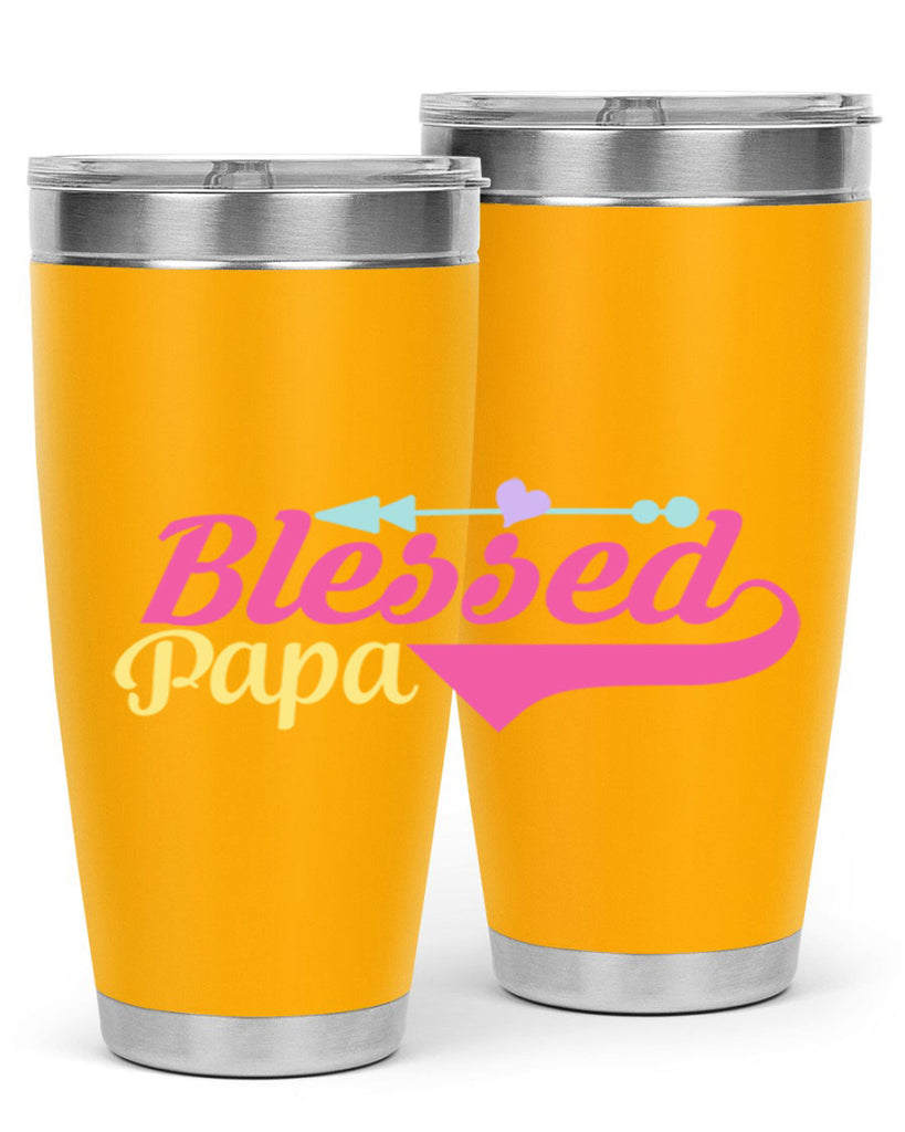 blessed papa 73#- grandpa - papa- Tumbler