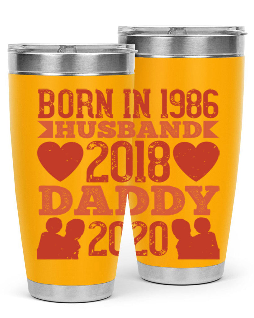 born in husband daddy 123#- fathers day- Tumbler
